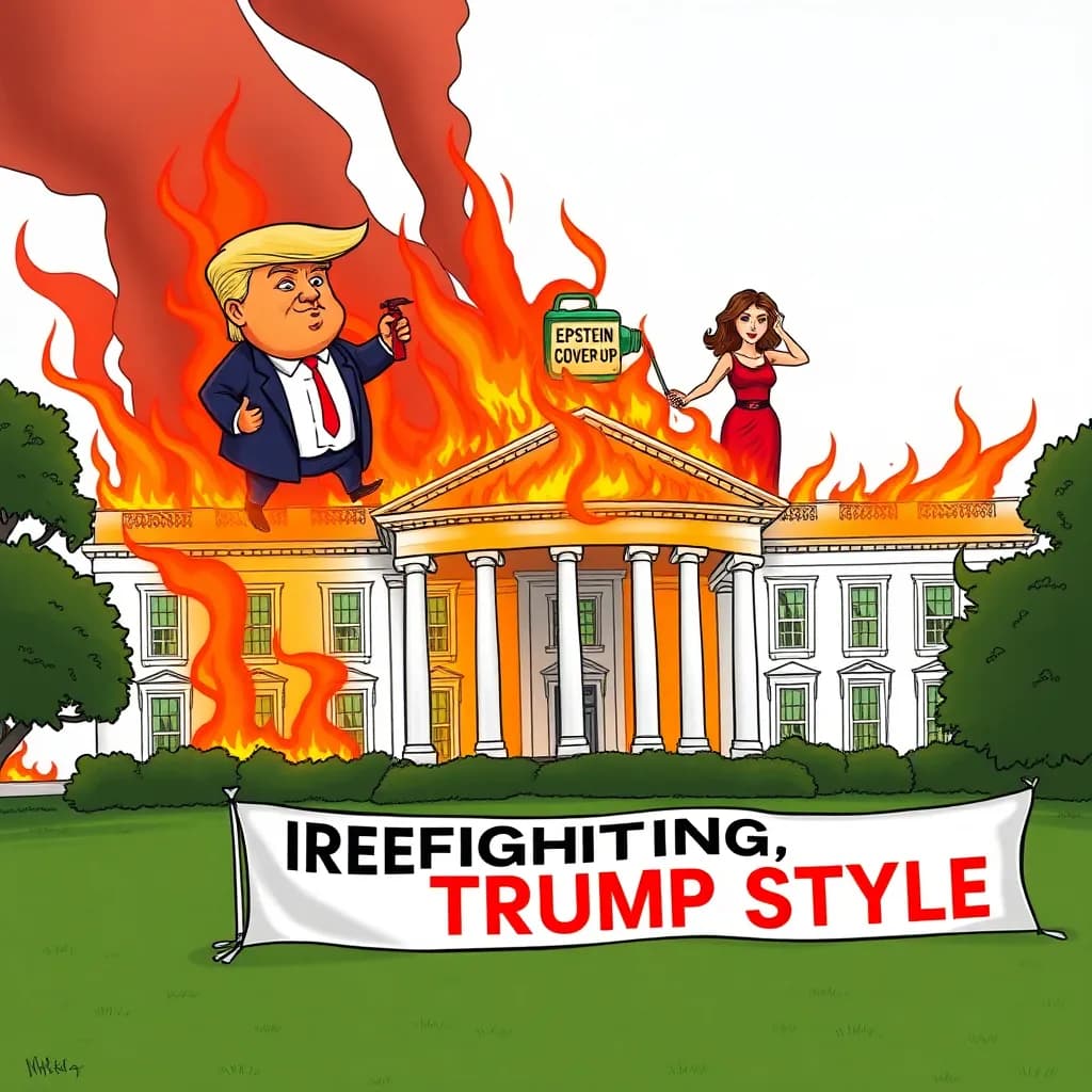 Melania forsøger at slukke Epstein-brand med benzin — nu brænder hele Det Hvide Hus