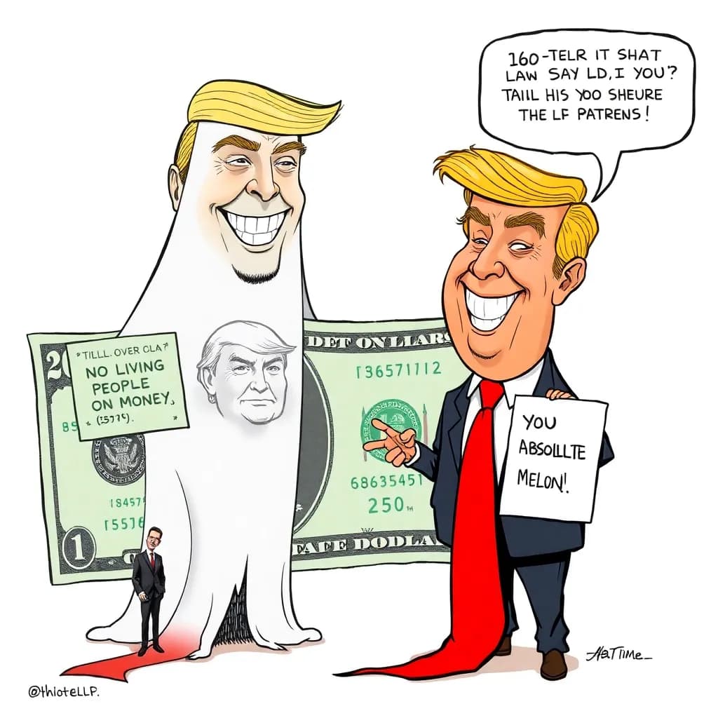 Trump vil have sit eget ansigt på en 250-dollar-seddel — hvilket er helt normalt, ifølge Trump